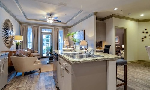 kitchen with island