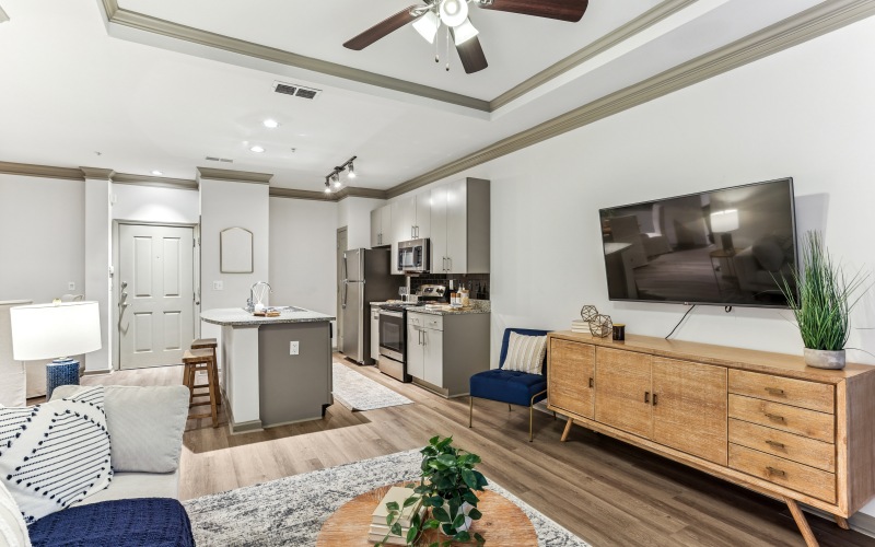 Open concept floor plan at Avana Uptown apartments in Atlanta, GA
