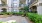 courtyard with bench and potted plants